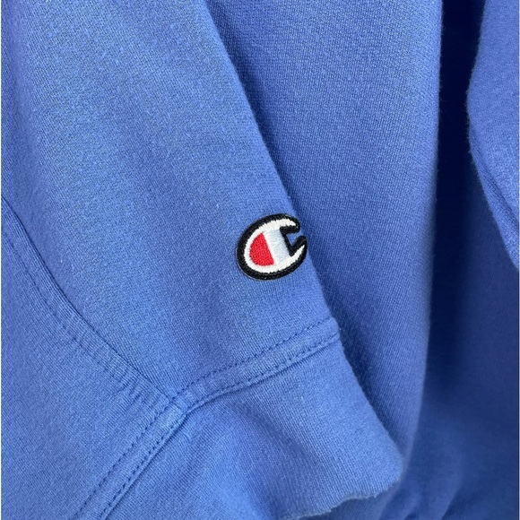 Champion Modal Blue Purple Logo Pullover Sweatshirt Elastic Waist Size XL - Picture 5 of 10
